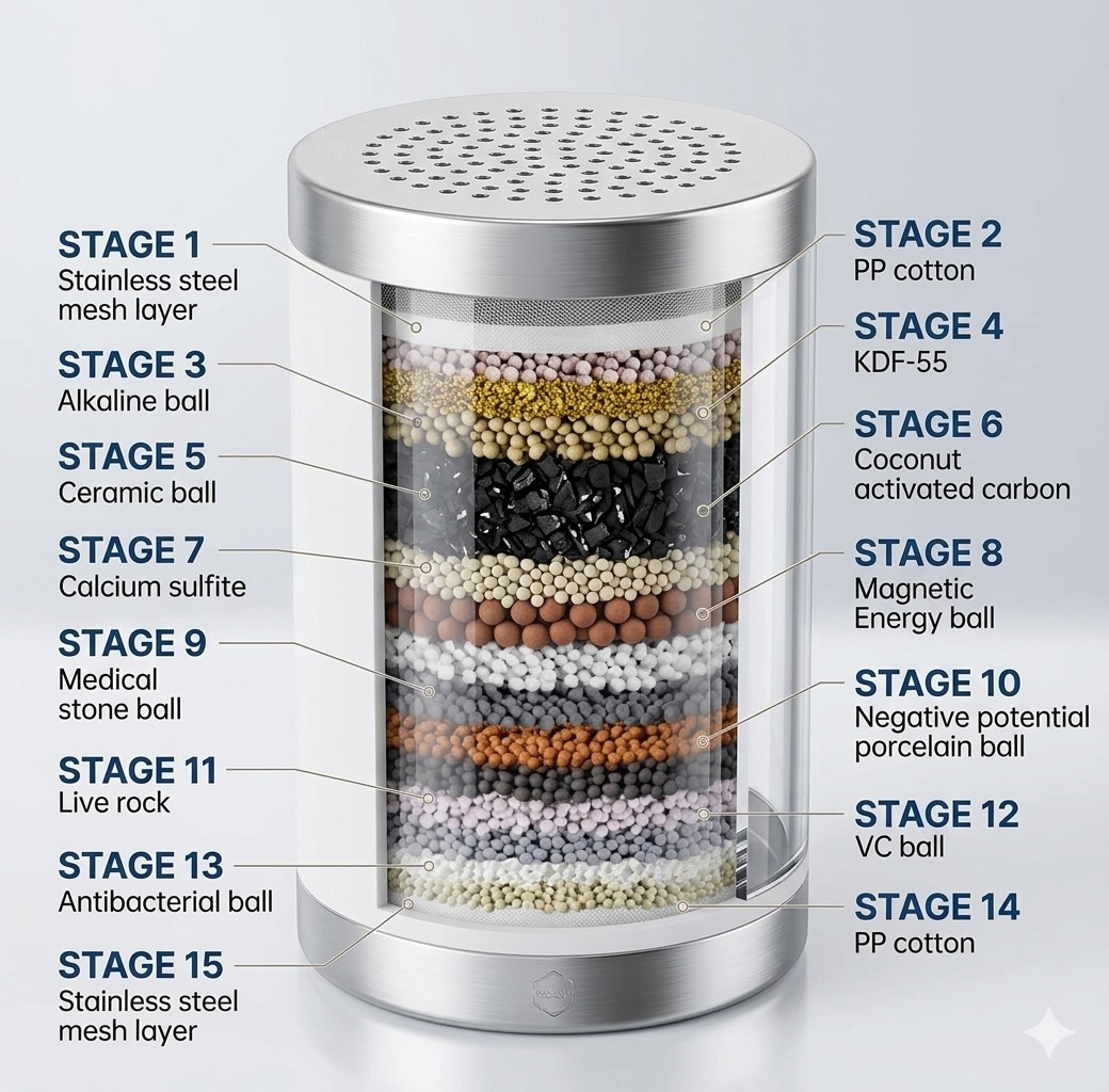 Shower Head Filter for Hard Water